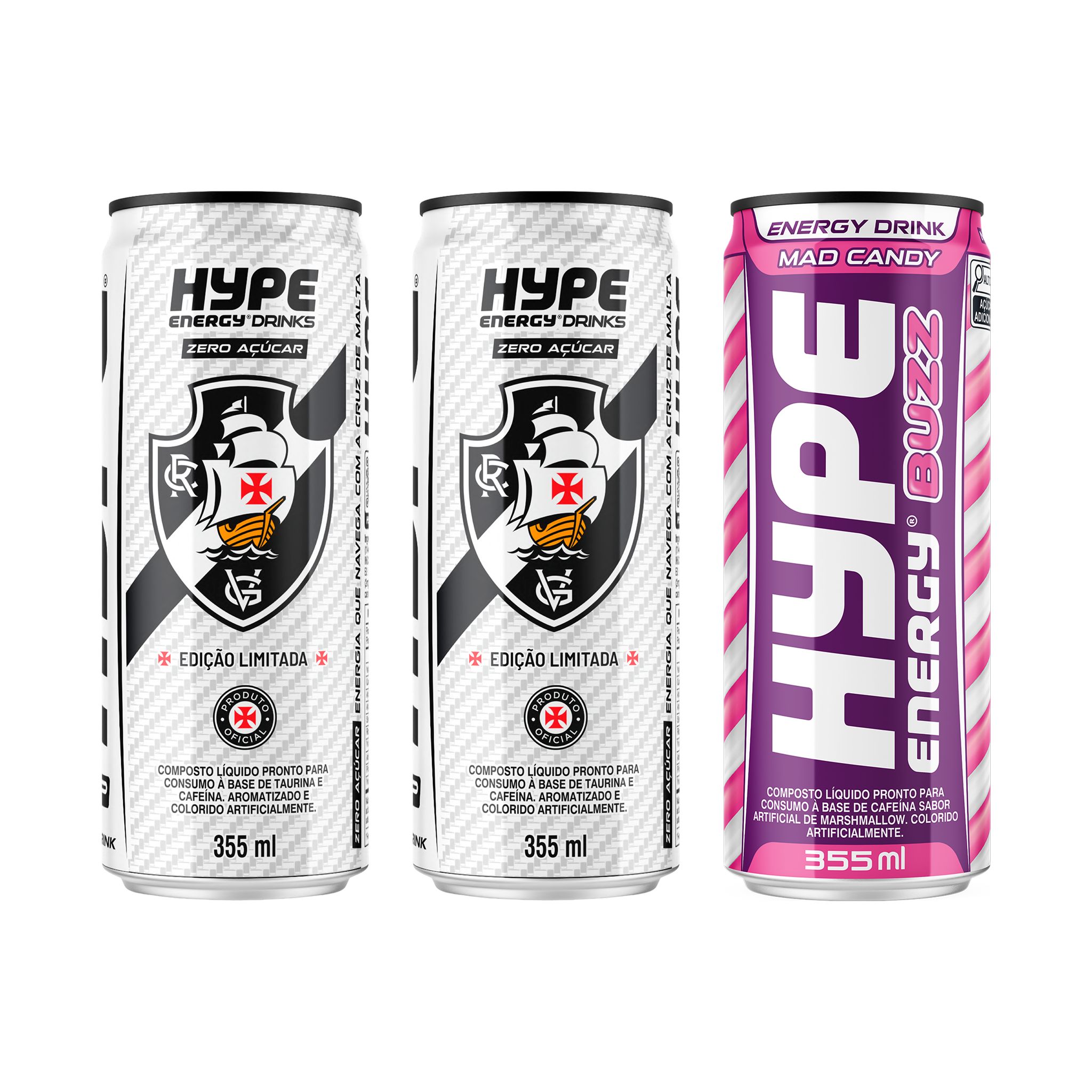 Kit c/3 Unidades - 2 Hype Vasco Zero + 1 Hype Buzz